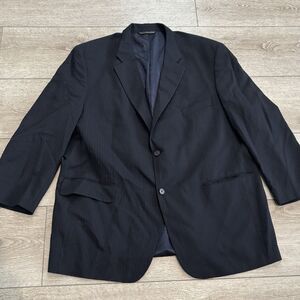 Barney’s New York Blazer Mens Size 48 100% Virgin Wool Two Button Pinstripe